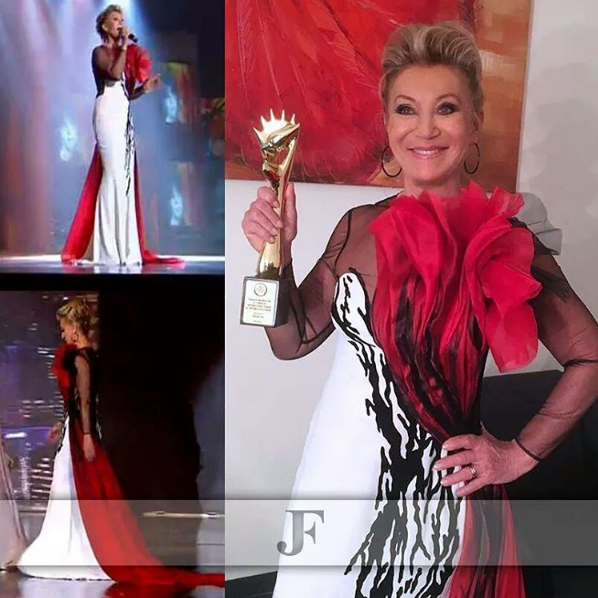 Sheila shines in Jean Fares Couture at The Murex D'Or